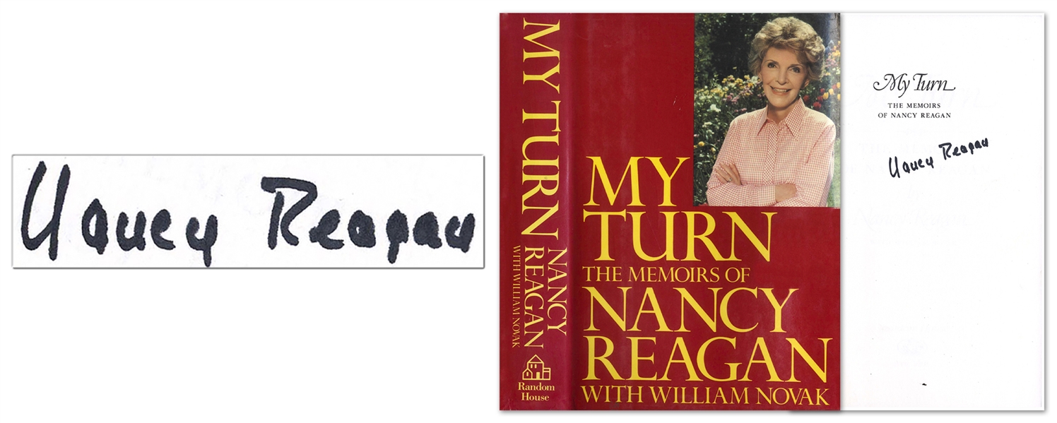 Nancy Reagan Signed Copy of Her Memoir ''My Turn''